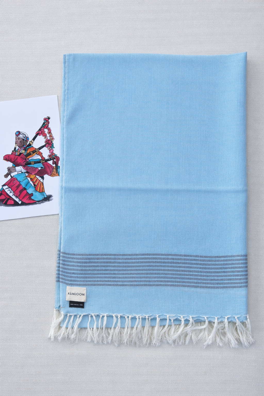 Blue with border stripes